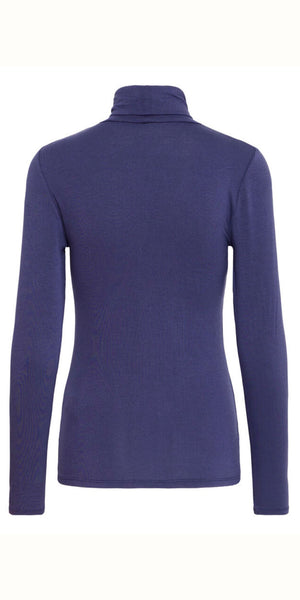 ICHI PHILUCA Long Sleeve Top in Patriot Blue