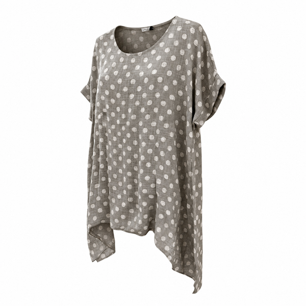 Polka Dot Asymetric Top (various colours)