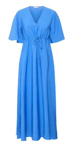 b young HAILEY V Neck Maxi Dress in Palace Blue