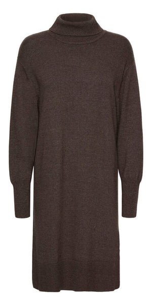PULZ STEFFI Rollneck Dress in After Dark Melange