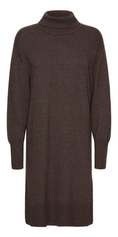 PULZ STEFFI Rollneck Dress in After Dark Melange