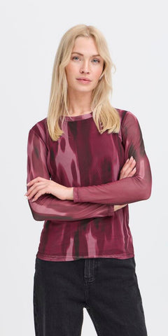 b young PALOMA Mesh Top in Port Royale Blur