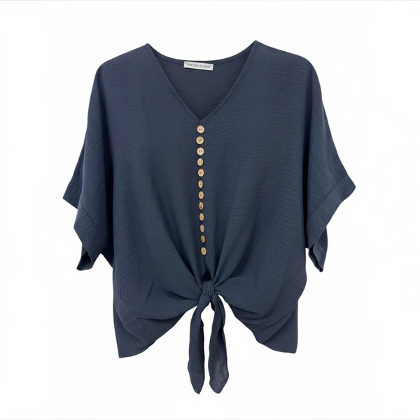 Button Up Tie Top (various colours)