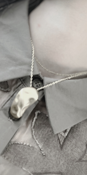DANSK COURAGE Waterproof Adjustable Brushed Organic Necklace in Gold