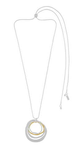 ELYSIAN Adjustable 2 Tone Necklace in Silver