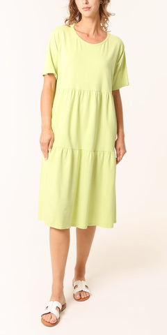 Tiered Cotton Pocket Dress