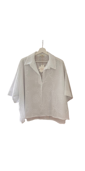 Broderie Boxy Top