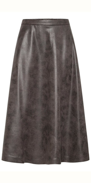 b young DIMION Skirt in Brown Vegan Leather