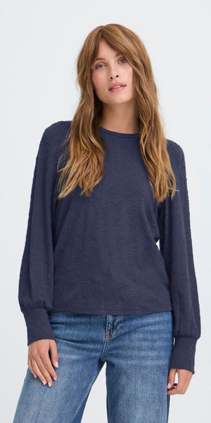 PULZ WILLIE Blouse in Dark Saphire