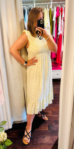 Ditsy Daisy Shirred Dress