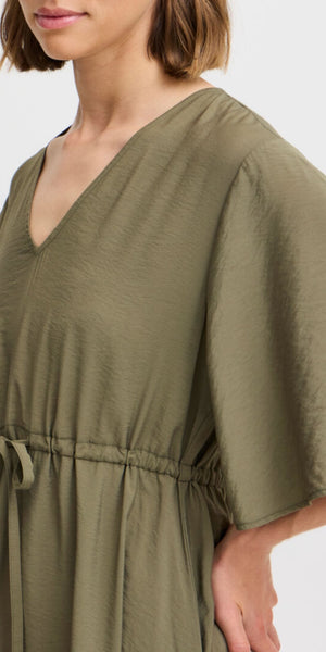 b young HAILEY V Neck Maxi Dress in Kalamata