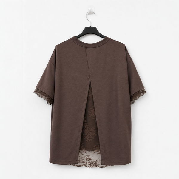 Lace Detail Short Sleeve Top