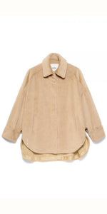 B-Yu Faux Fur Jacket in Beige