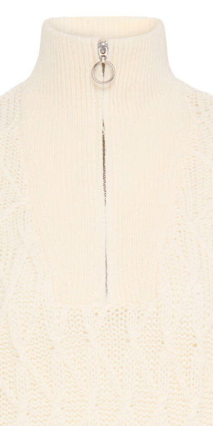 b young OTINKA Cable Knit in Marshmallow