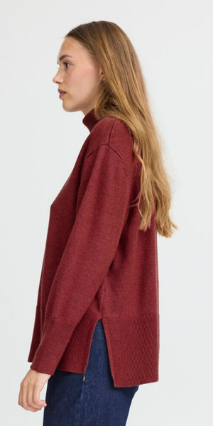 PULZ STEFFI Roll Neck in Spiced Apple