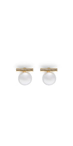 CHALK BRISTOL Ball & T Pearl Earrings (Pre order)