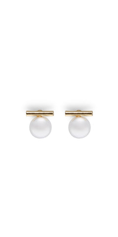 CHALK BRISTOL Ball & T Pearl Earrings (Pre order)