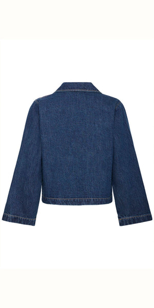 b young LUKAN Shirt in Dark Blue Denim