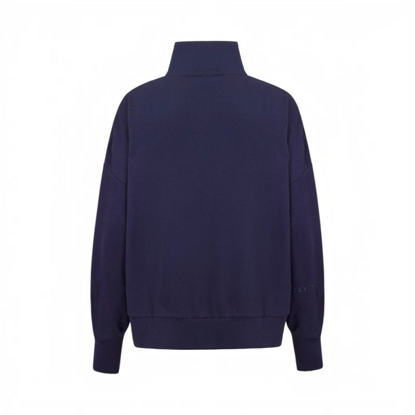 BORN NOULI Supersoft Half Zip Sweatshirt in Deep Navy