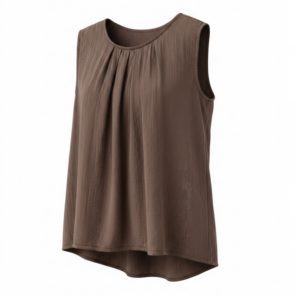 Sleeveless Pleat Top
