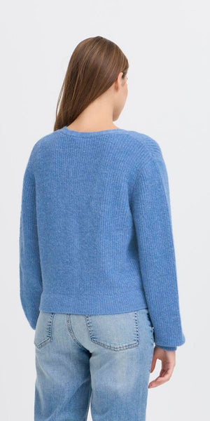 ICHI MARIN Cardigan in Blue Yonder