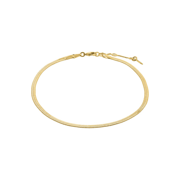 Pilgrim JOANNA Flat Snake Chain Anklet in Gold