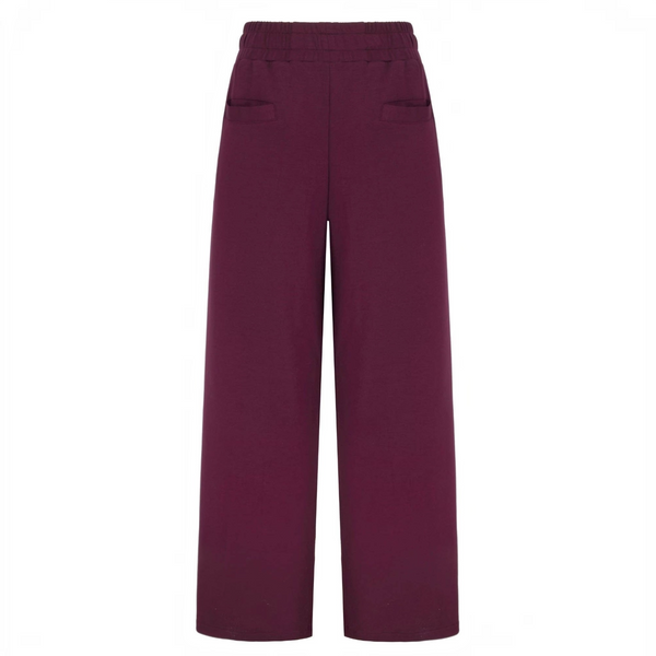 BORN NOULI Supersoft Wide Leg Sweatpant in Black Cherry