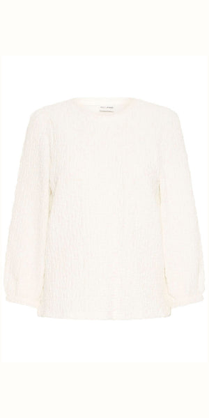PULZ JUNE 3/4 Sleeve T Shirt in Cloud Dancer