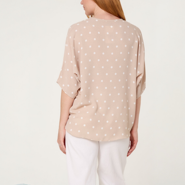 Polka Dot Tie Front Top (various colours)