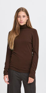 ICHI MAFA Roll Neck in Coffee Bean