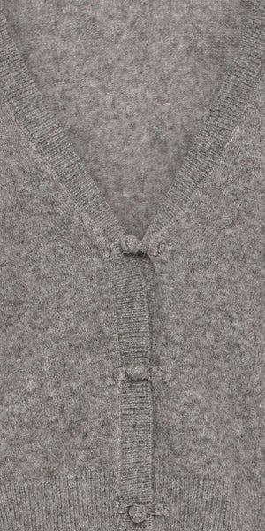 ICHI DASILA Cardigan in Dark Grey Melange