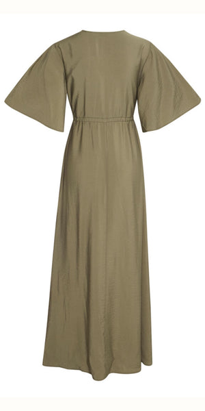 b young HAILEY V Neck Maxi Dress in Kalamata