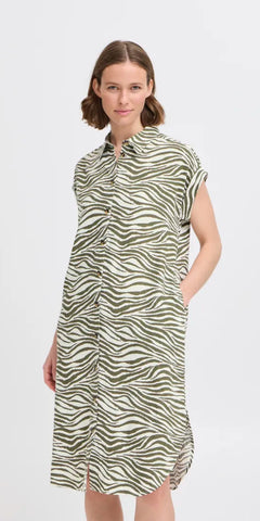 b young FALAKKA Shirt Dress in Animal Kalamata