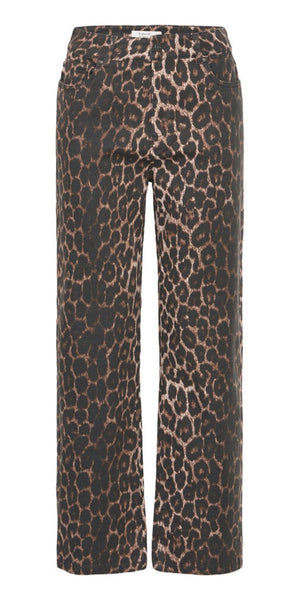 b young KENNA High Waist Jeans in Denim Leopard