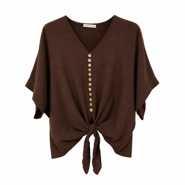Button Up Tie Top (various colours)