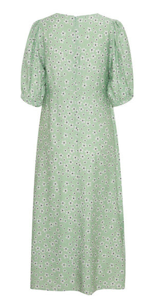 b young IBANO Long Dress in Fair Green Flower