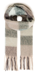 b young WATTI Scarf in Blue Surf Mix
