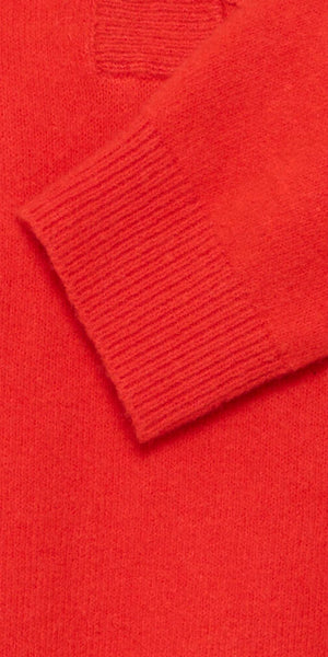 ICHI DASILA Long Sleeve Knit in Fiery Red