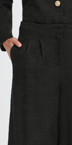 ICHI KATE Gleam Wide Pants in Black