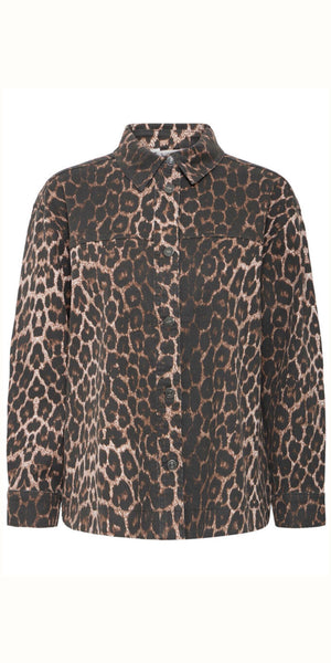 b young KENNA Shirt in Denim Leopard