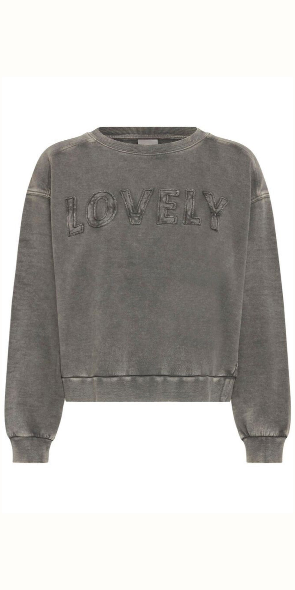 ICHI NAMINA Sweater in Gray Pinstripe