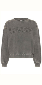 ICHI NAMINA Sweater in Gray Pinstripe