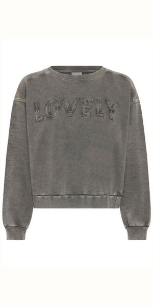 ICHI NAMINA Sweater in Gray Pinstripe