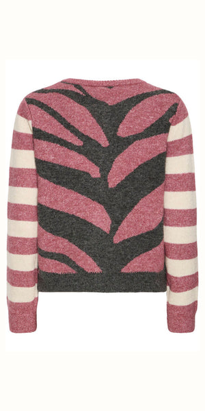 ICHI LIVONI Cardigan in Maroon