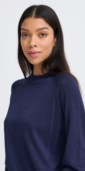 b young MOBBE Jumper in Evening Blue