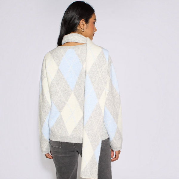 Argyle Soft Knit Scarf Jumper