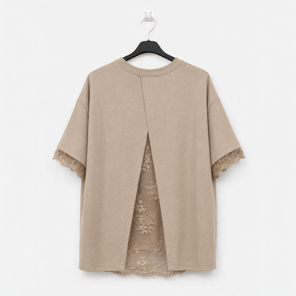 Lace Detail Short Sleeve Top