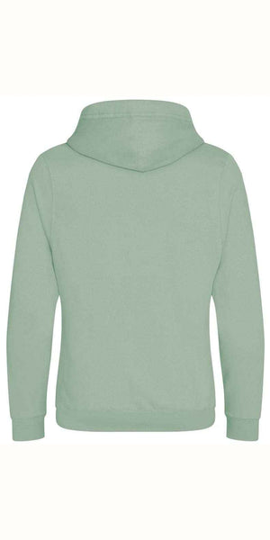 Cosy Cross Neck Hoodie in Dusty Green