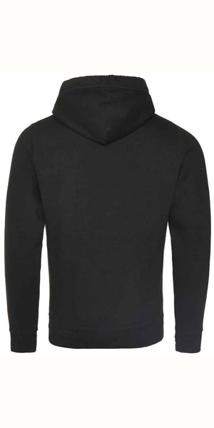 Cosy Cross Neck Hoodie in Jet Black