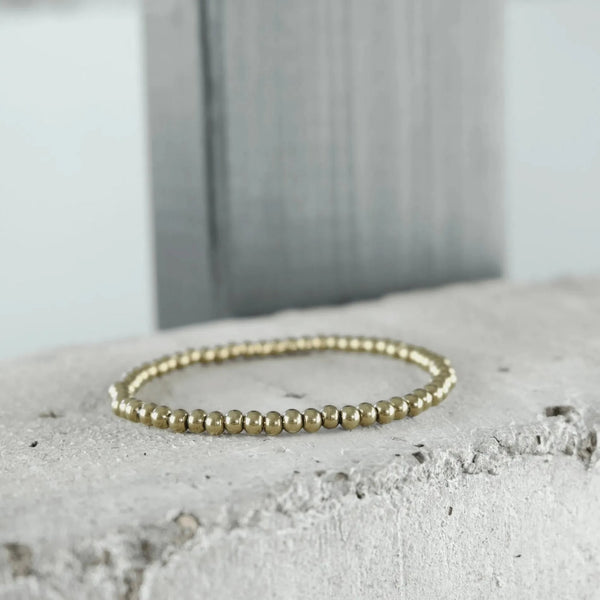 PASSION waterproof Ball Stretch Bracelet in Gold - TheSecretCloset.Boutique